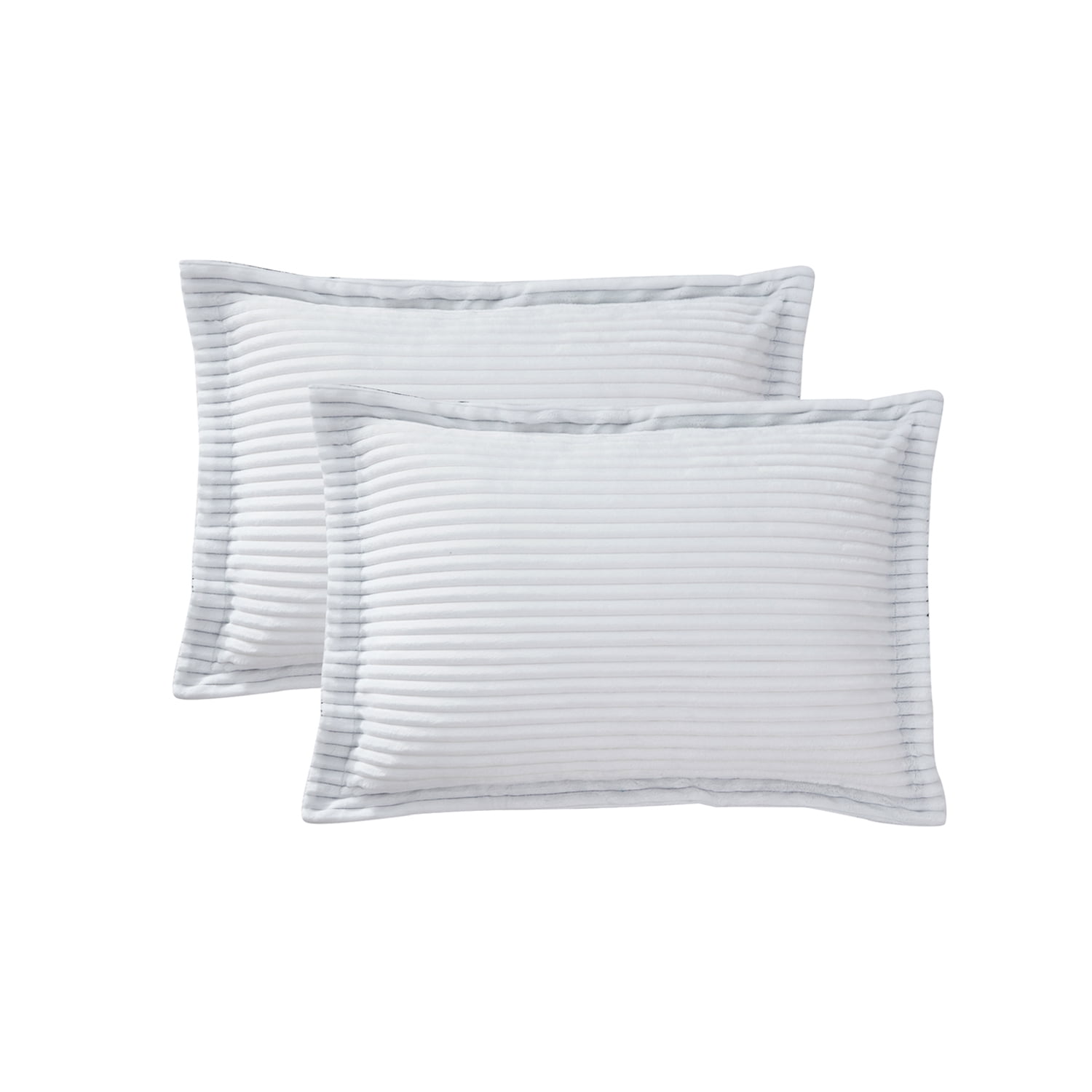 Clara Clark 3 Piece Reversible Duvet COVER Sheet & Sham Set, 100% Soft Microfiber Decorative Cut Plush Duvet COVER Full, White & Black