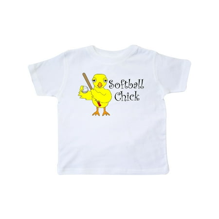 

Inktastic Softball Chick Text Narrow Gift Toddler Toddler Girl T-Shirt