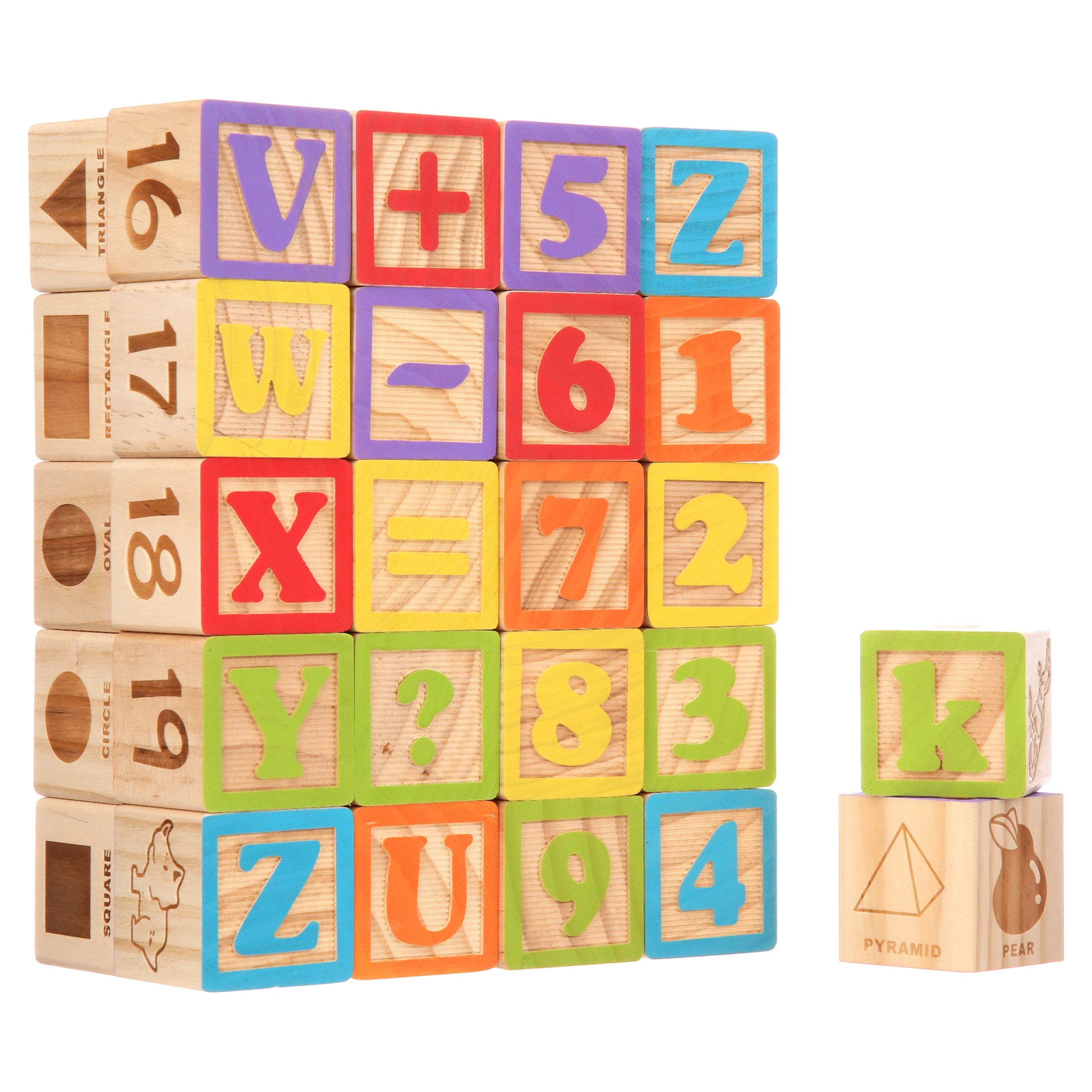 Spark. Create. Imagine 40 Piece ABC Alphabet toy with wooden blocks with bright graphics - image 5 of 9