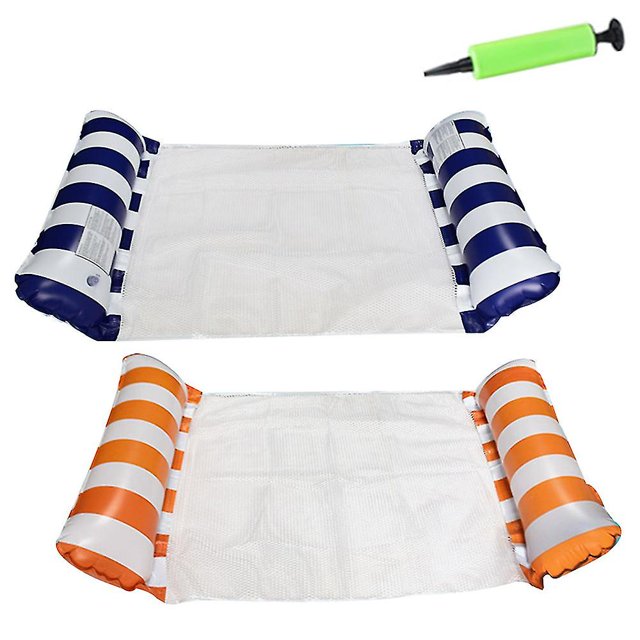 Paquete de 2 hamacas inflables para piscina, accesorios multiusos para piscinas como sillón de agua, hamaca, sillín, vagabundo, hamaca de agua kaili Sencillez