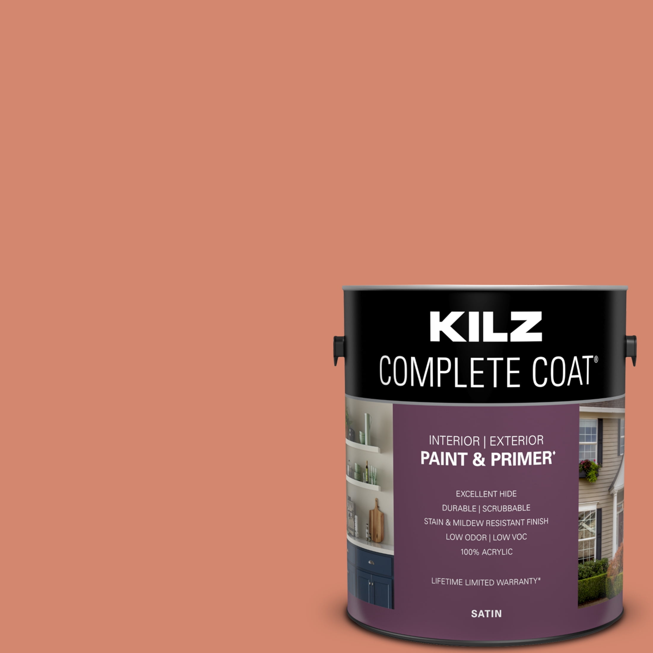 Timeless Terra Cotta, KILZ Complete Coat Interior/Exterior Paint & Primer, 1 Gallon #LB130-02