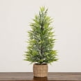 thumbnail image 3 of Nearly Natural Pre-Lit Frosted Cypress Artificial Potted Christmas Tree - 2.5' - Warm White Lights, 3 of 9