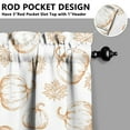 thumbnail image 3 of Fall Kitchen Curtains 36 Inch Short - 2 Panel Set, Autumn Harvest Print, Rod Pocket Window Treatment for Thanksgiving, Farmhouse, Cafe, Living Room - Machine Washable, 3 of 4