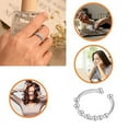 thumbnail image 6 of Milue Stainless Steel Fidget Ring Anxiety Ring with Bead Swivel Adjustable Ring, 6 of 9
