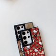 thumbnail image 3 of Para Samsung S22 S23 Ultra Creativo Espejo Diseño Lindo Rojo Lazo Hello Kitty Patrón Suave TPU Antiarañazos Negro Funda De Teléfono A Prueba De Golpes Cubierta Caídas Cáscara Protectora, 3 of 4