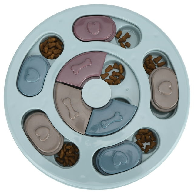 Plato Interactivo De Alimentación Lenta Para Perros, Bandeja Dispensadora De Comida Para Gatos, Rompecabezas Interactivo Para Mascotas, Juguetes Alimentadores