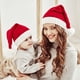 thumbnail image 5 of Paquete de 2 gorros cálidos navideños para padres e hijos, gorro de punto para madre y bebé oso de fresa Electrónica, 5 of 5