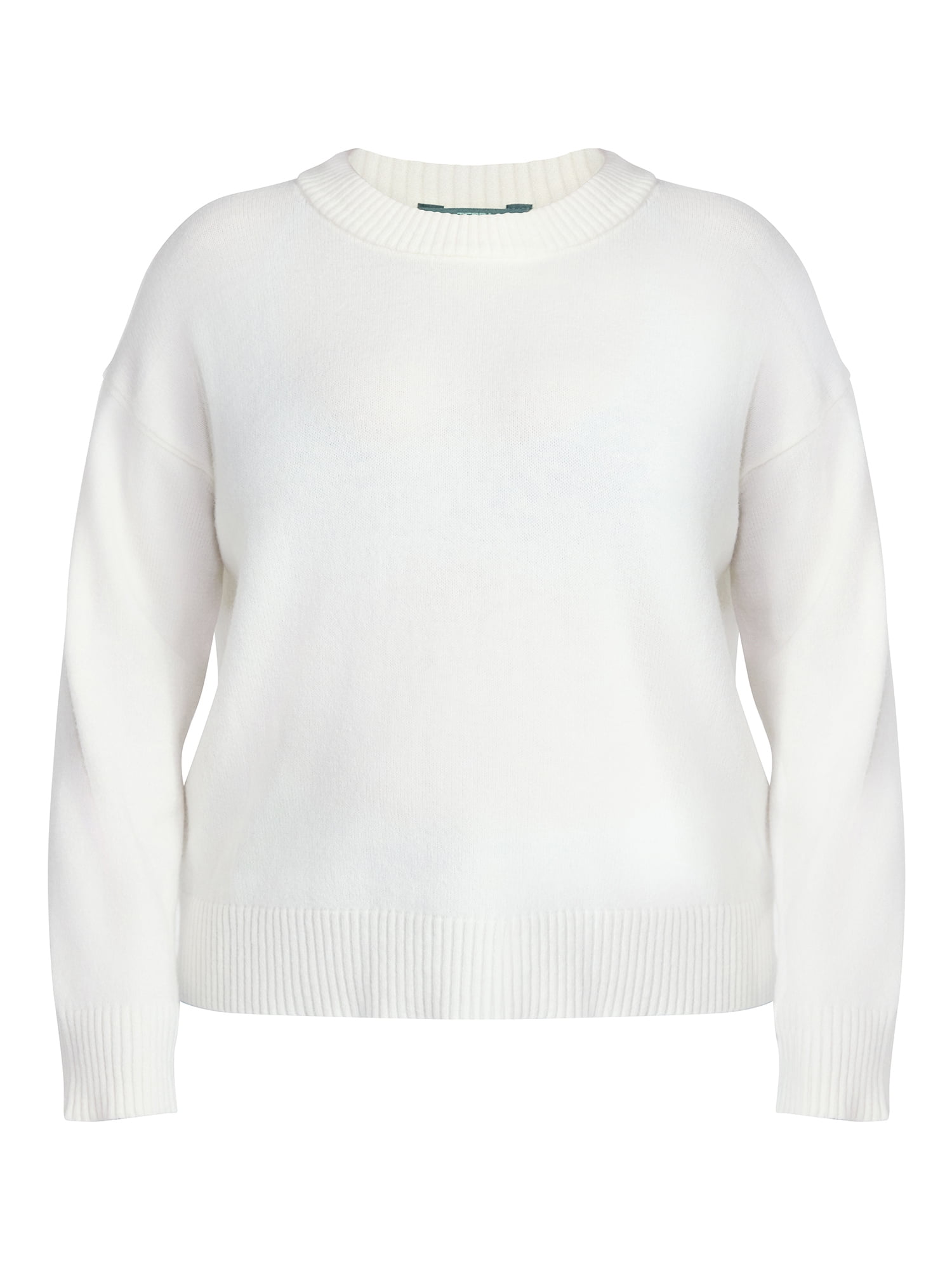 Terra & Sky Women's Plus Size Crewneck Pullover Sweater, Size 0X-5X