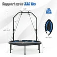 thumbnail image 7 of Costway Foldable Adjustable Trampoline, Blue, 40.00" x 40.00" x 51.50", 7 of 7