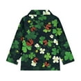 thumbnail image 5 of Psesaysky Green Leaves Ladybug Print Girls Sweatshirt Hoodie for Teen Girls Stand-up Collar Sweatshirt Quarter Zip Pullover Fleece Sizes 6-7 Y Clothing, 5 of 6