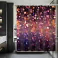 thumbnail image 2 of Purple Bokeh Shower Curtain for Bathroom, Purple Glitter Sparkle Shiny Birthday Shower Curtain Set Waterproof Fabric Bathtub Curtain Decor with 12 Hooks, 72x72 inches, 2 of 6