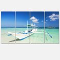 thumbnail image 2 of Bateau dans l'Eau de Mer Bleue - Impression sur Toile de Paysage Marin, 2 of 3