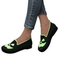 thumbnail image 2 of CHICVOMEY Womens Lightweight Halloween Slip On Loafers Cute Ghost Pumpkin Pattern Knitted Comfortable Spooky Flats Soft Breathable Casual Shoes for Women, 2 of 5