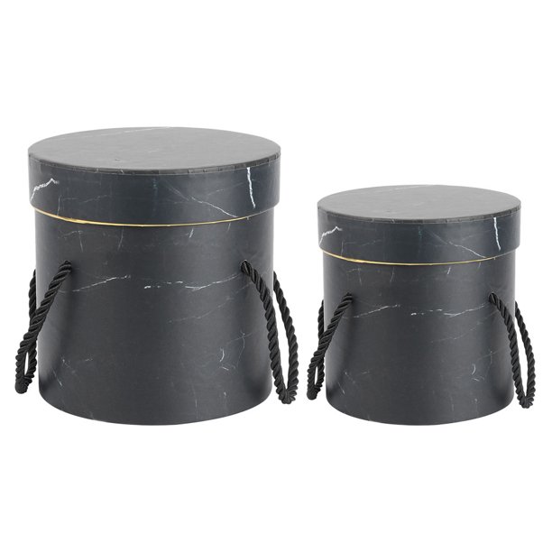 EeaseMX 2 cubos creativos para flores, cajas redondas para empacar flores, cajas portátiles para flores