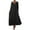 Black, variant on Women's Plus Size V-Neck Pocket Dress, Long Sleeve Casual Loose Fit Long Maxi Dress for Daily Comfort, Lounge, Home Wear
