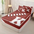 thumbnail image 2 of Homewish Rugby Gamer K Initial Zipper Twin Comforter Sets with Fitted Sheet and 2 Pillowcases for Boys Girls,Sport Theme Football Zipper Bedding Set for Teens,4-Piece,Black Reversible, 2 of 6