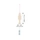 thumbnail image 3 of 1 juego de campanas de viento de madera hechas a mano, campanillas de viento en blanco, decoración colgante, campanillas de viento de cascanueces, 3 of 8