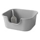 thumbnail image 4 of Cuenco para arena para gatos con lados altos, arenero para gatos, antiadherente, semicerrado, para mascotas Gris, 4 of 9