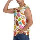 thumbnail image 3 of Balery Color Donut Camisetas sin mangas para hombre, absorbe la humedad y protege contra el mal olor.-3X-Large, 3 of 7