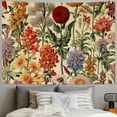 thumbnail image 2 of Creowell Vintage Flowers Tapestry, Long Vertical Wall Hanging Botanical Tapestry for Bedroom Aesthetic Floral Tapestry Botanical Plants Tapestry Wall Hanging Cute Bedroom Decor 60x50inch, 2 of 6