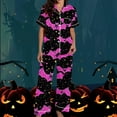 thumbnail image 3 of successthop Halloween Pajamas Women Short Sleeve Collar Button Down with Pant 2 Pieces with Pockets Loungewear, 3 of 5