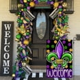 thumbnail image 3 of SPXUBZ Mardi Gras Garden Flag for Outside 12x18 Inch Double Sided Small Burlap polka dots welcome Yard Outdoor New Orleans Carnival Celebration, 3 of 4