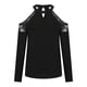 thumbnail image 5 of ICHUANYI Liquidación Mujer Manga larga Encaje Ahueca hacia fuera Hombro frío Camisas casuales Fuera del hombro Jersey Suelta Brillante Lentejuelas Blusa Túnica Tops ICHUANYI WER202308231071, 5 of 7