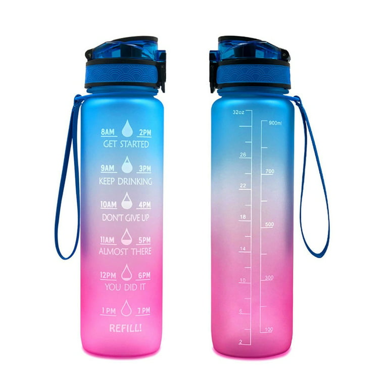 Hydrate Bottles 16 oz Expandable Water Bottles, Reusable 0.5 Liters Plastic  Jug with Carabiner Clip, Red
