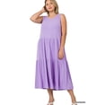 thumbnail image 2 of Zenana's Women & Plus Round Neck Sleeveless A-Line Ruffle Tiered Casual Sun Maxi Dress, 2 of 2