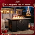 thumbnail image 4 of BALI OUTDOORS 42 in. 60,000BTU Fire Pit Propane Gas Fire Pit Table Rectangular Tile Tabletop, 4 of 14