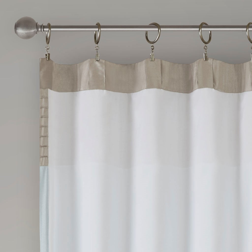 MAYEERTY 1 Pc Polyoni Pintuck Curtain Panel