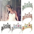 thumbnail image 5 of FENOHREFE Bridal Rhinestones Crowns Princesses Crowns Headbands Wedding Crystal Headwear for Birthdays and Holidays, 5 of 7