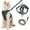 Grey, variant on Cat Harness and Leash, Reflective Cat Harness Escape Proof for Walking, Adjustable Kitten Harness and Leash Set, 13 Buckles Easy Control Breathable Cat Vest Harness for All Types of Cats