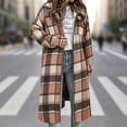 thumbnail image 3 of LIaqionyy Women's Plaid Long Jacket Shacket Zip up Casual Collared Jackets Trendy Fall Coats with Pocket, 3 of 8