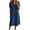 Navy Dress, variant on Womens Lace Patchwork Dresses Basic Crewneck Short Sleeve Midi Dress Loose Comfy Solid Color Clothes White Dress XL