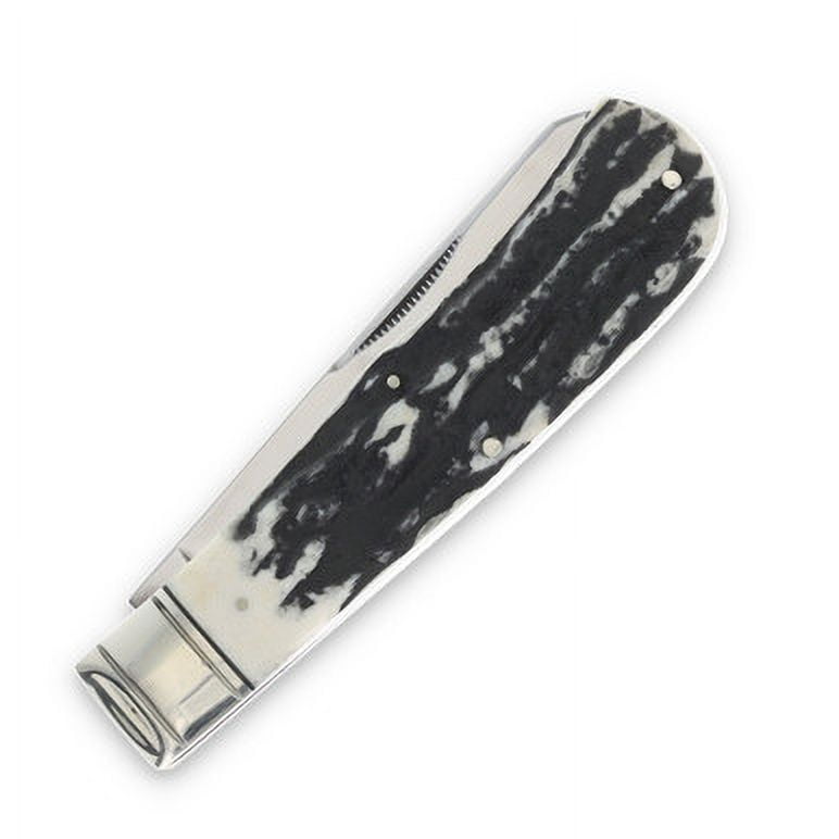 Marbles Marbles Jumbo Trapper Folding Knife Black Stag MR471