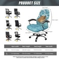 thumbnail image 7 of HELLHERO Capybara Print Office Chair Cover, Standard Size High Back Office Seat Cover, Easy to Clean Computer Chair Slipcover, Blue, 7 of 7