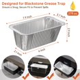 thumbnail image 5 of 50-Pack Grease Cup Liners for Blackstone - Heavy-Duty Aluminum Foil Drip Pan for Blackstone 17 22 28 36 Inch Griddles Accessories, Disposable 5017 Grease Catcher - Save Time & No Grease Mess, 5 of 5