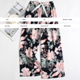 thumbnail image 3 of YOZGXEG Wide Leg Pants Women Women'S Comfy Printed Wide Leg Pajama Pants Bow Elastic Waist Long Casual Bottoms Blue One Size, 3 of 4