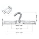 thumbnail image 3 of Ganchos de techo Uxcell de 93 mm, soporte de pared, hierro galvanizado, 3 unidades, 3 of 5