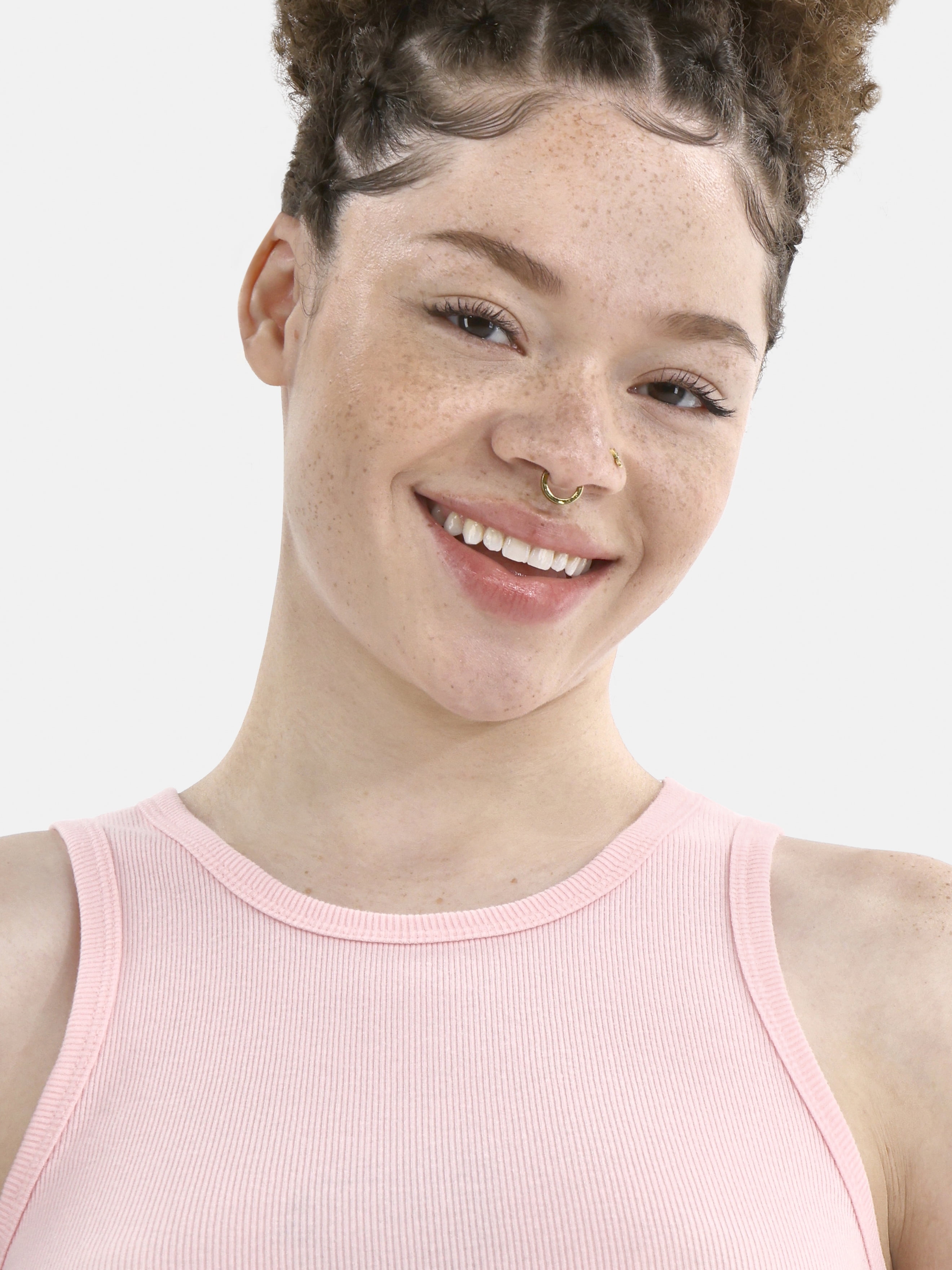 No Boundaries Ribbed High Neck Tank Top, Women's