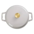 thumbnail image 3 of Mainstays 4.75 Quart Round Enameled Cast Iron Dutch Oven with Lid White, 3 of 9