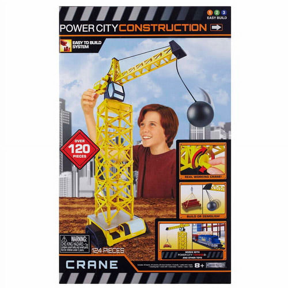 Power City Construction Mega Crane Building Set 124 Pieces Really Works