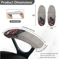 thumbnail image 6 of FKELYI Retro Floral Black Raven Print Office Chair Covers Set Elastic Fabric Anti-Dust Computer Chair Slipcovers with Arm Rest Covers for Swivel Chair Armchair Home Decor, 6 of 7