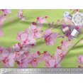 thumbnail image 2 of Soimoi Rayon Fabric Bird & Orchids Flower Fabric Prints By Yard 42 Inch Wide, 2 of 3