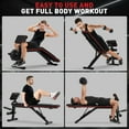 thumbnail image 2 of GIKPAL 7 Positions Adjustable Weight Bench With Extended Headrest & Preacher Curl,Foldable Workout Bench Olympic Weight Bench for Home Gym Full Body Strength Training,Support up to 800lbs, 2 of 8