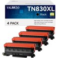 thumbnail image 1 of Tóner Valinkso TN830XL compatible con Brother TN830, paquete de 4, negro, 1 of 7