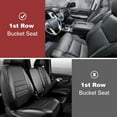 thumbnail image 5 of DIKSOAKR Seat Covers Fit for 2014-2021 Toyota Tundra 5 Seats Crewmax Double Cab Leather Truck Pickup Full Set Seat Covers, 5 of 7