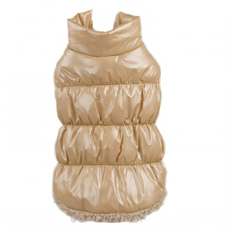 TELOLY Dog Rain Coat Sleek Tailored Design Dog Winter Coat Non-Bulky Fit Dog Jackets for Small Dogs Beige1 L