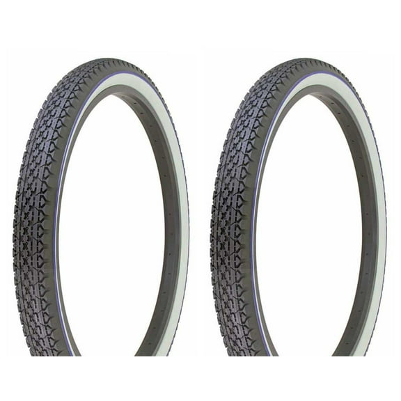 two Tire Duro 26 x 2.125 Black/White Side Wall Blue Line HF-133.
